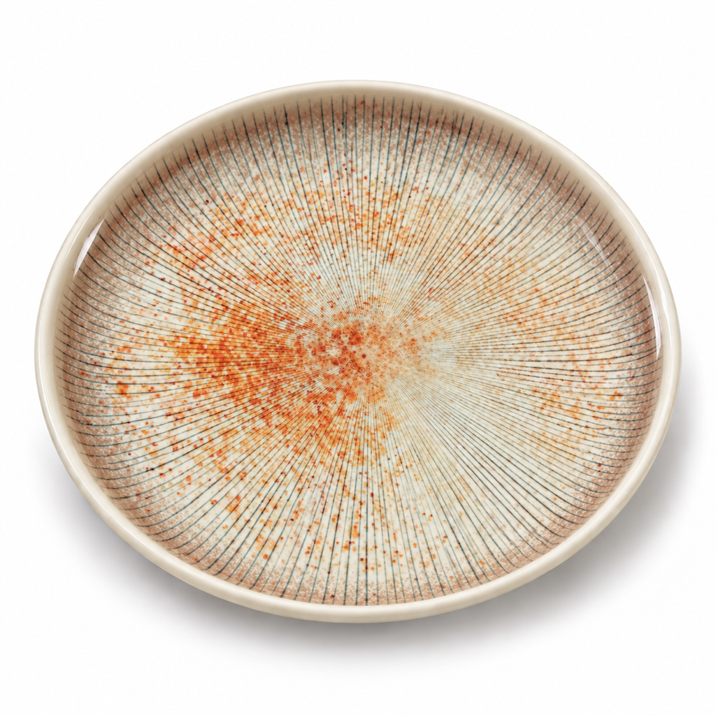 Ofeeco Royal Bliss Orange Sunburst 40-Piece Dinner Set