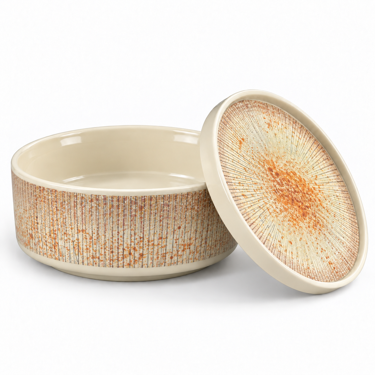 Ofeeco Royal Bliss Orange Sunburst 40-Piece Dinner Set
