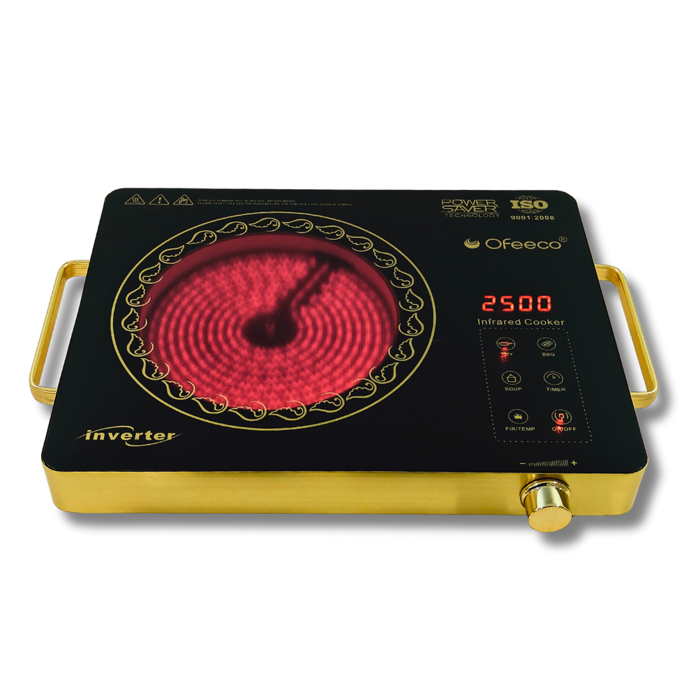 Ofeeco 2500W Infrared Induction Cooktop with Grill Rack