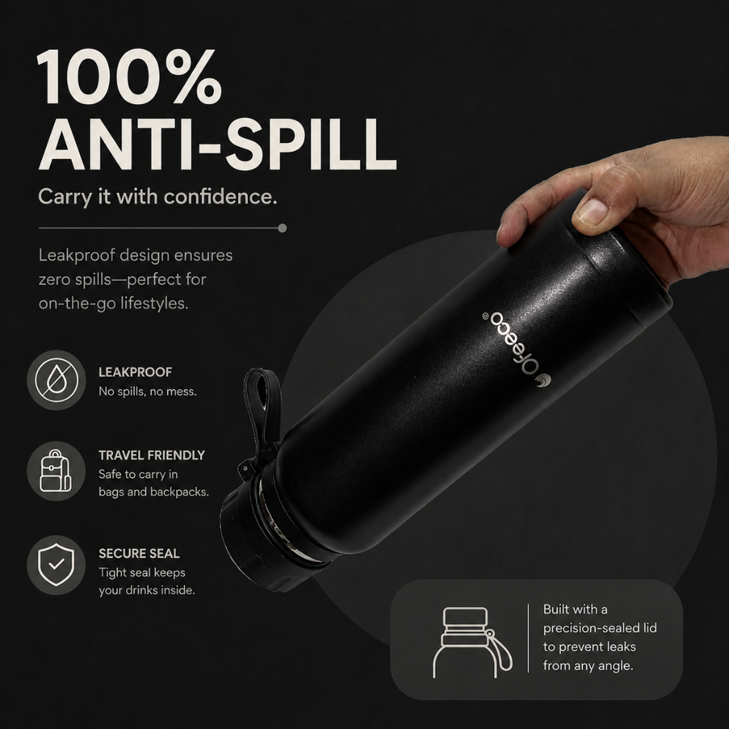 Ofeeco ThermoCore Bottle | Double Wall Insulated Leakproof Bottle