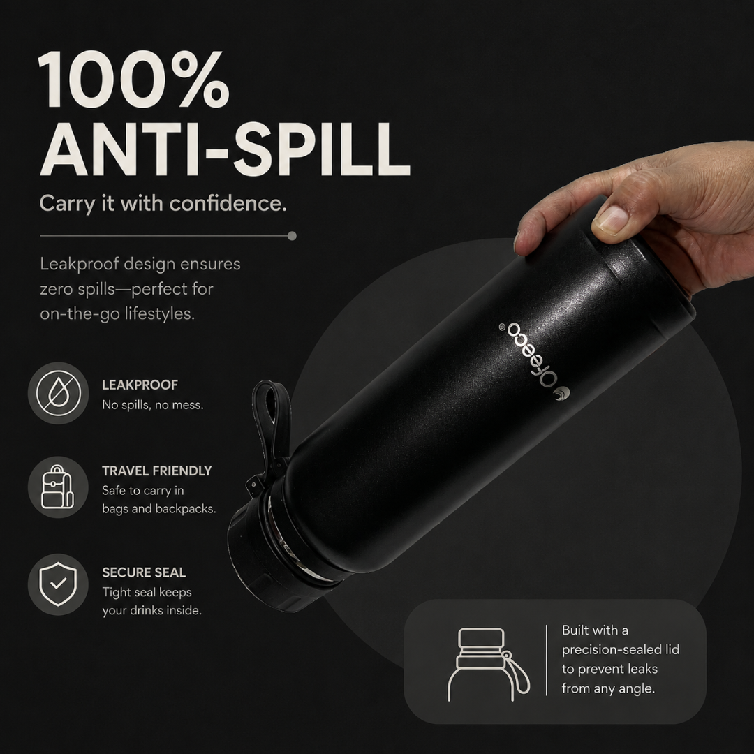 Ofeeco ThermoCore Bottle | Double Wall Insulated Leakproof Bottle
