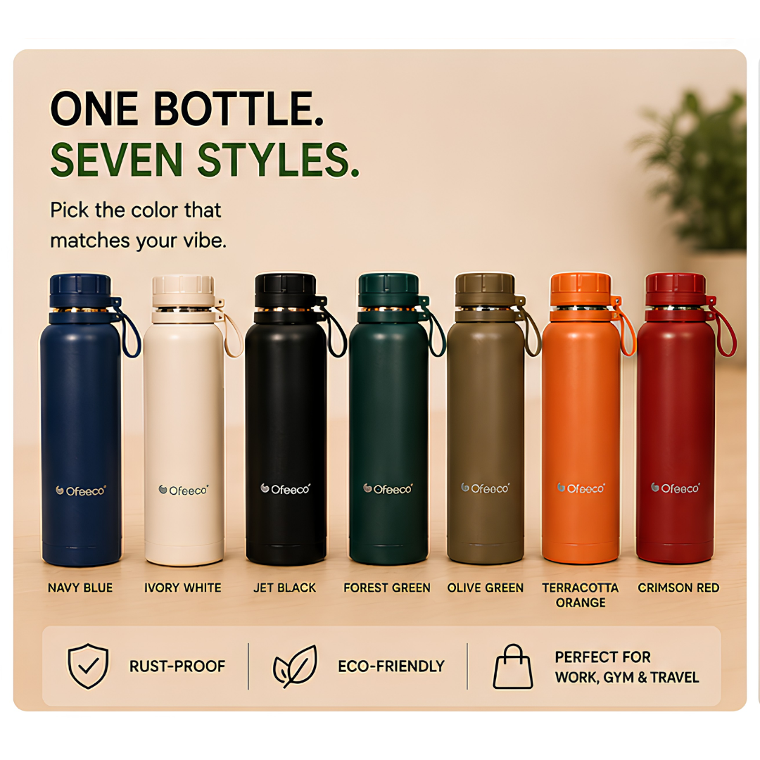 Ofeeco ThermoCore Bottle | Double Wall Insulated Leakproof Bottle