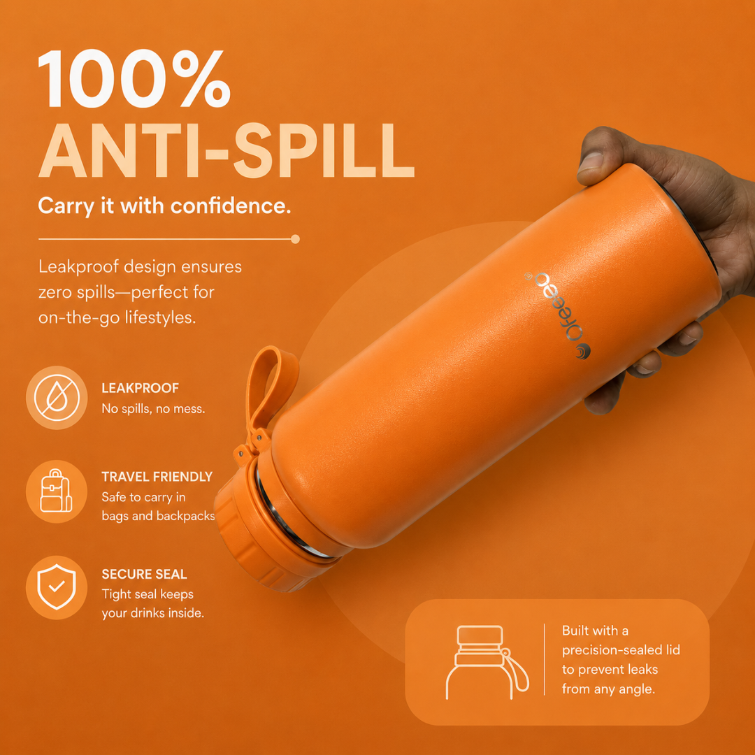 Ofeeco ThermoCore Bottle | Double Wall Insulated Leakproof Bottle