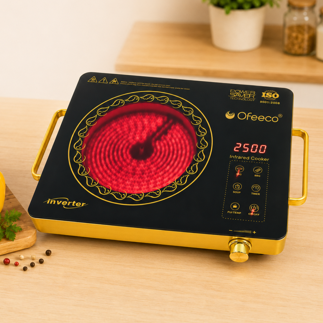 Ofeeco 2500W Infrared Induction Cooktop with Grill Rack