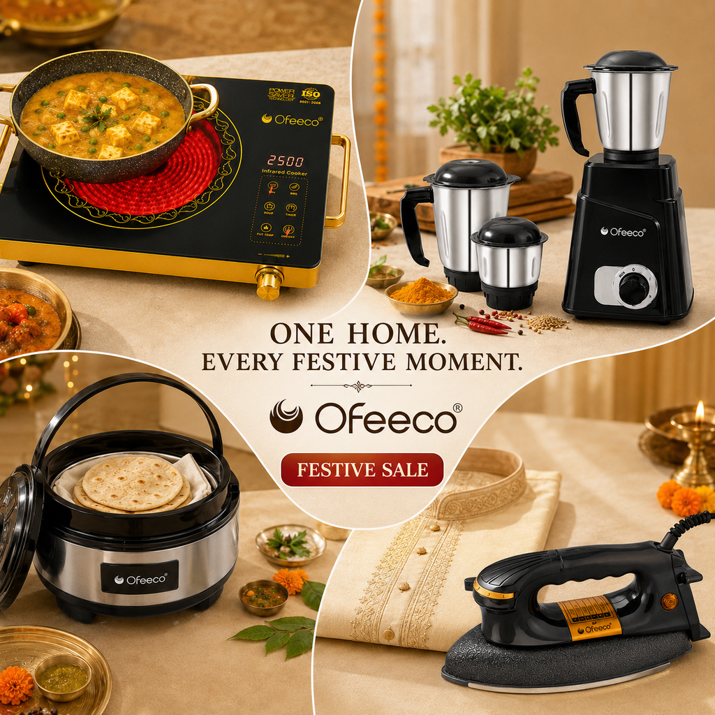 Festival Bundles - Dry Iron | Infrared Cooktop | Mixer Grinder | Casserole
