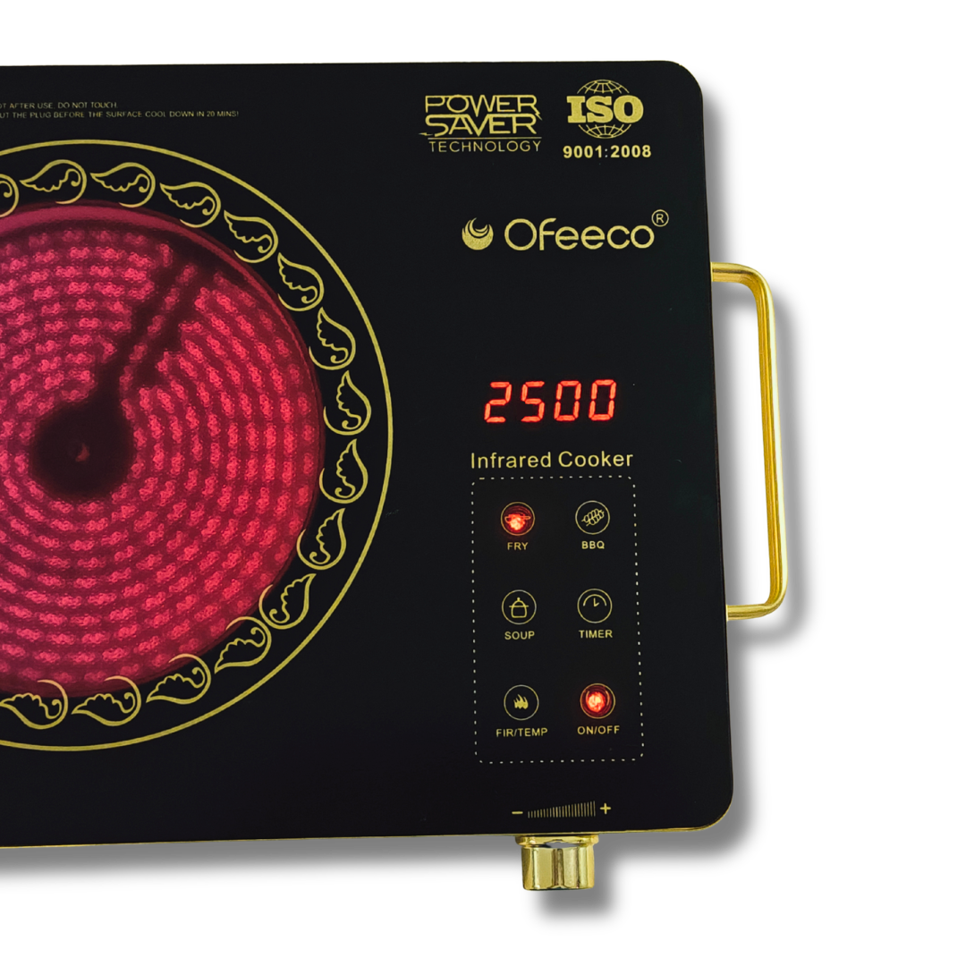 Ofeeco 2500W Infrared Induction Cooktop with Grill Rack