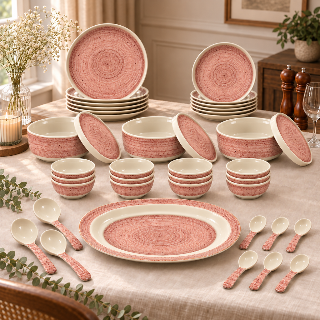 Ofeeco Royal Bliss Dusty Rose 40-Piece Dinner Set