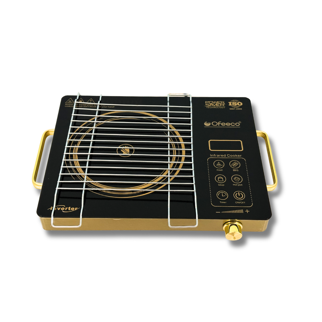 Ofeeco 2500W Infrared Induction Cooktop with Grill Rack