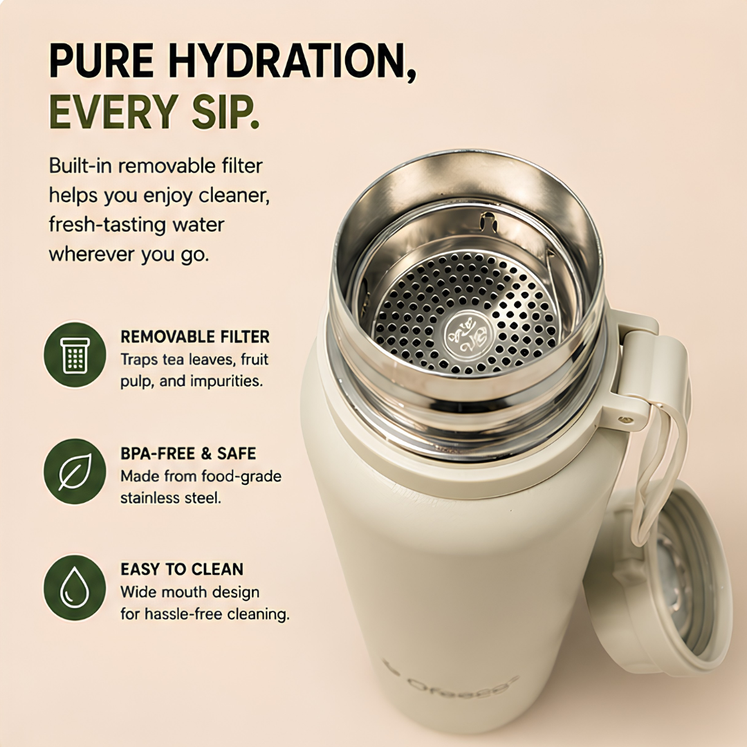 Ofeeco ThermoCore Bottle | Double Wall Insulated Leakproof Bottle
