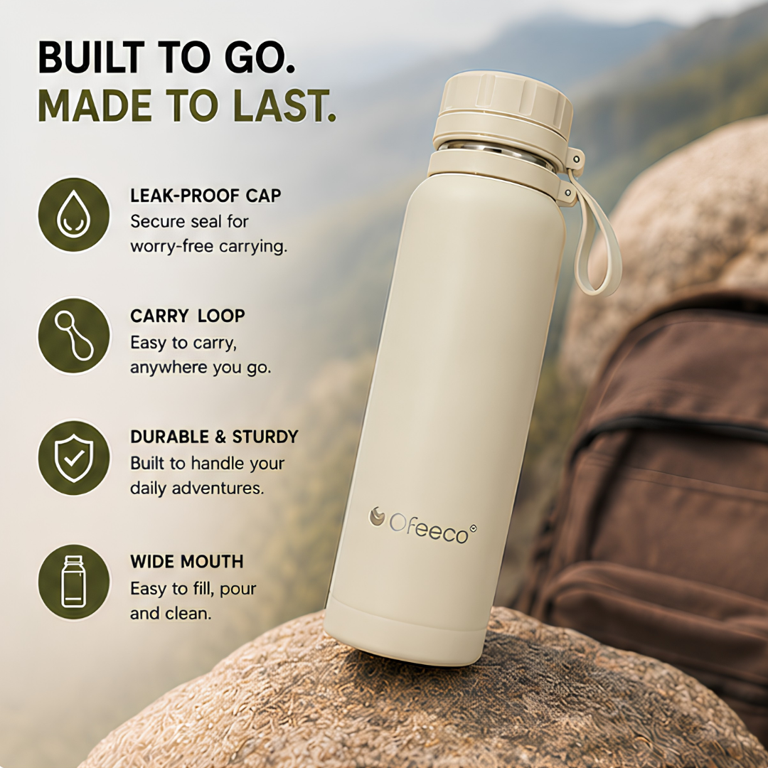 Ofeeco ThermoCore Bottle | Double Wall Insulated Leakproof Bottle