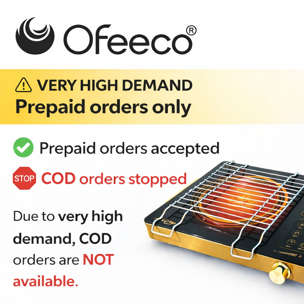 Ofeeco 2500W Infrared Induction Cooktop with Grill Rack