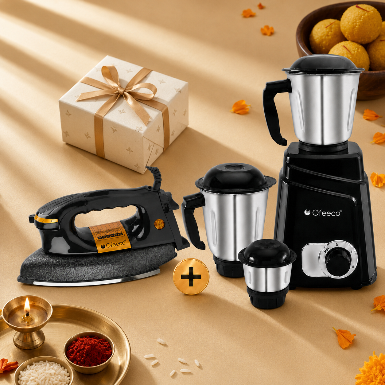 Festival Bundles - Dry Iron | Infrared Cooktop | Mixer Grinder | Casserole