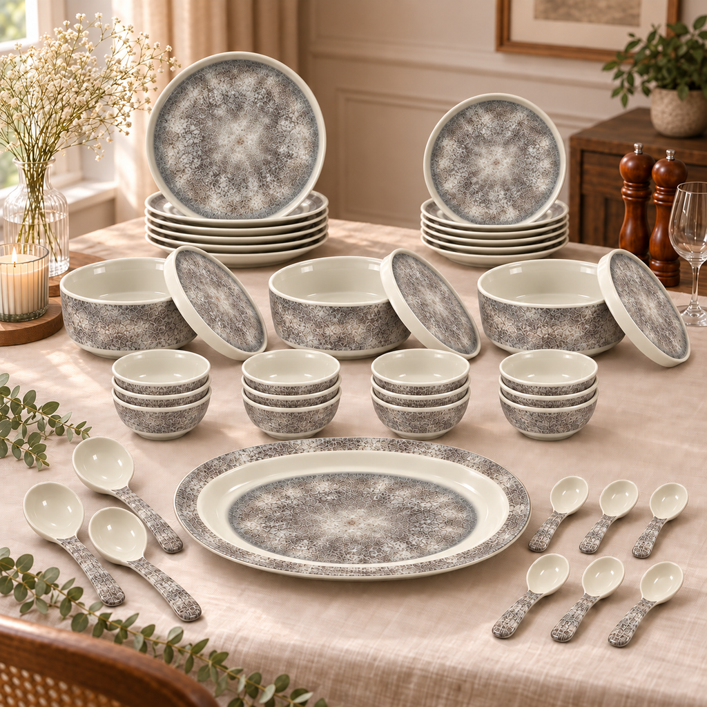 Ofeeco Royal Bliss Smoky Stone 40-Piece Dinner Set