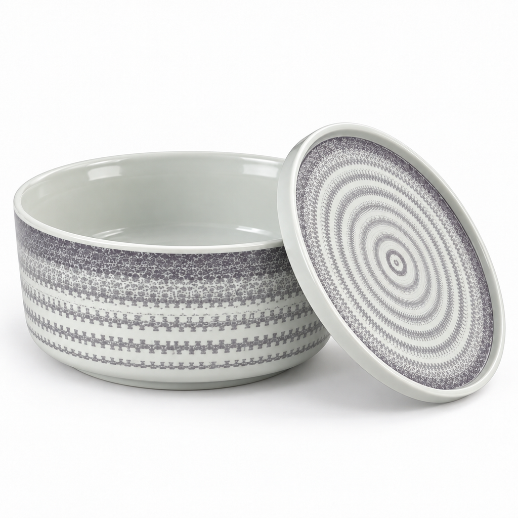 Ofeeco Royal Bliss Grey Woven 40-Piece Dinner Set