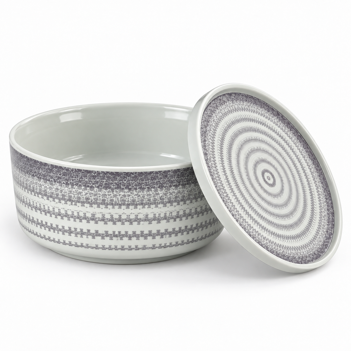 Ofeeco Royal Bliss Grey Woven 40-Piece Dinner Set