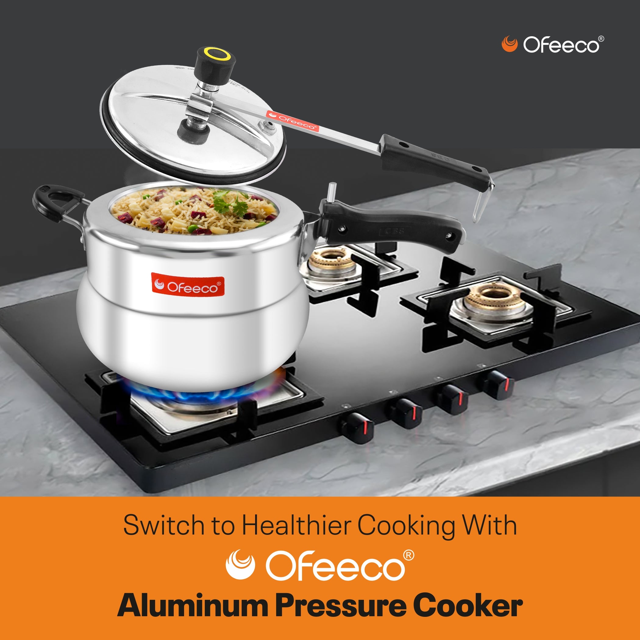 Ofeeco Aluminium Pressure Cooker  3 Litre